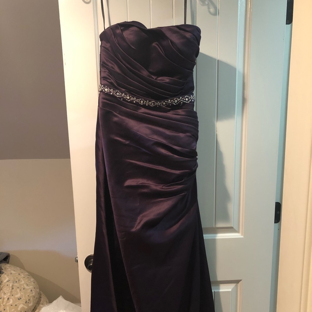 Dark Purple/Plum D’Zage Bridesmaid Dress